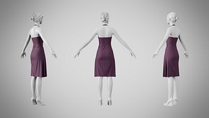 3D Dress 22 Grape