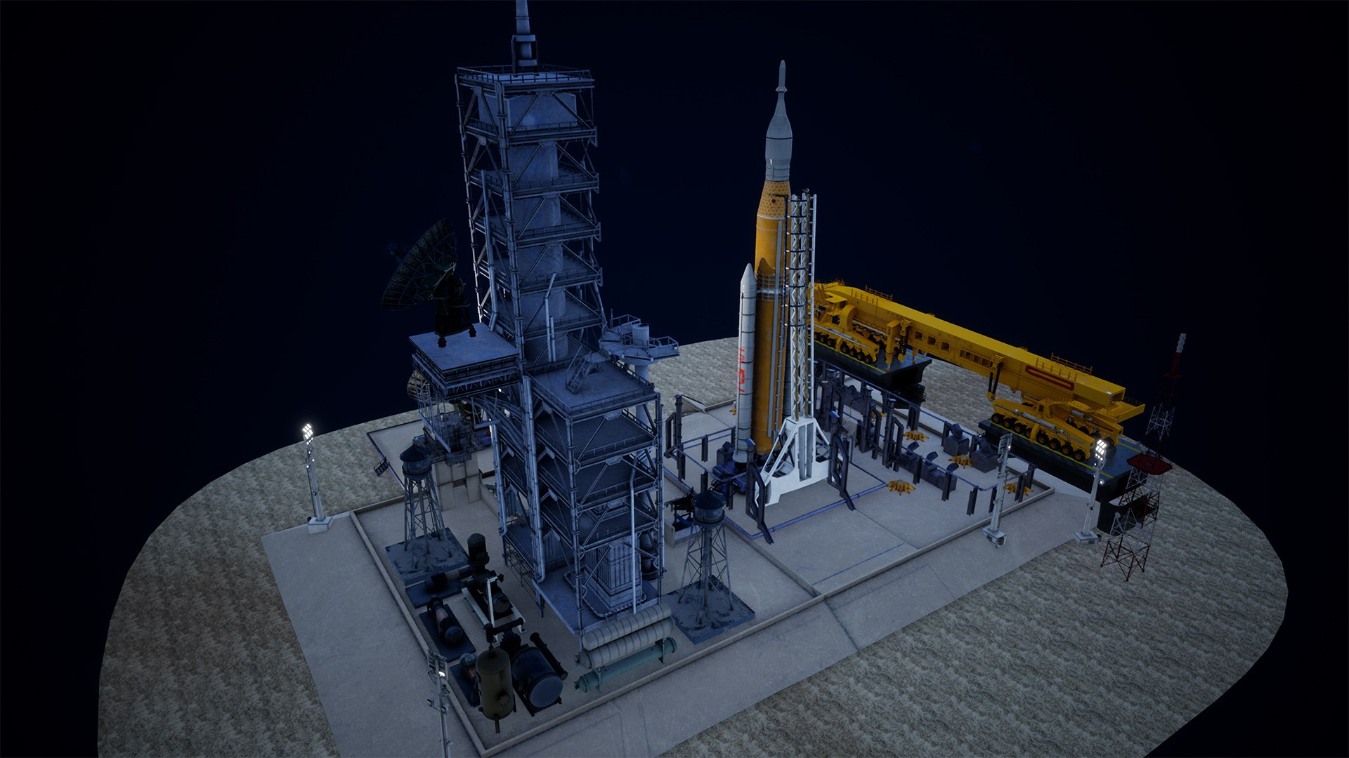 Artemis Rocket Launch Modular Pack 3D Model - TurboSquid 1984052
