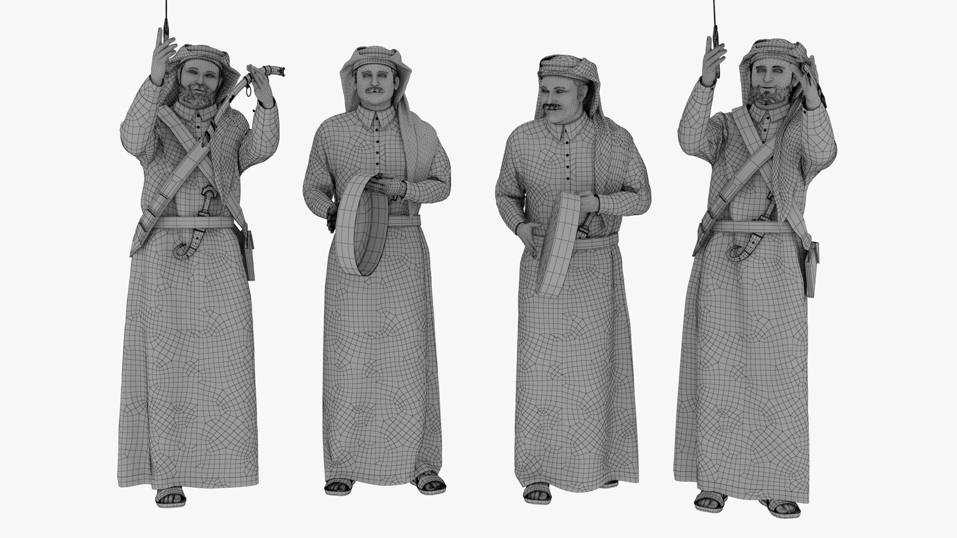 Arabic Ardah Dance Sword Dance 3d Model 3D - TurboSquid 2471671