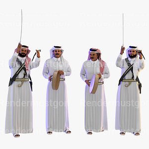 Arabic Ardah Dance Sword dance 3d model 3D