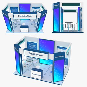 3D model 5x3 meter exhibition booth