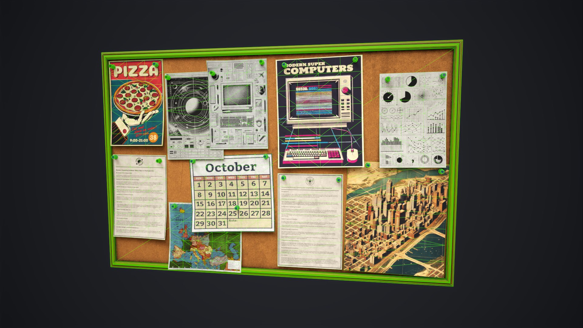 Office pinboard model https://p.turbosquid.com/ts-thumb/Lf/JjGzXU/uf/tbrender_viewport_008/png/1701357588/1920x1080/fit_q87/1d04c08d6d32e6f75bb225445a4ceebf424eb80b/tbrender_viewport_008.jpg