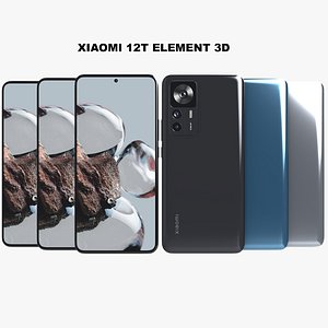 Xiaomi 12T All Colors in Element 3D