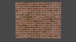 3D model red brick