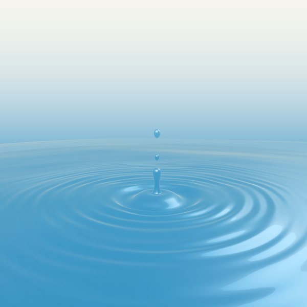 3d water splash model