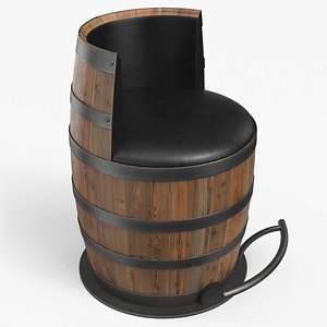 Barrel Pub Chair 3D