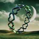 Romantic Open Heart Frame Ring - 3D Print Jewelry Model 77