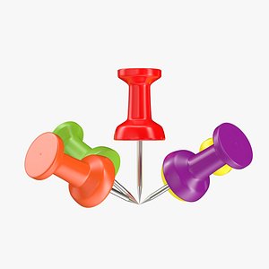 3D model Realistic Push Pin