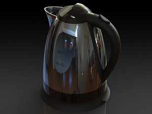 3D 1L Silver Electric Kettle