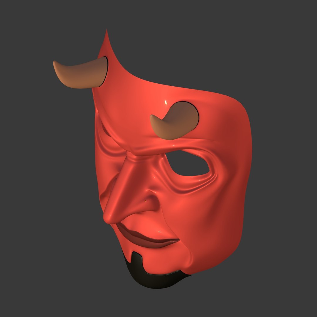 3D Demon Mask - TurboSquid 1640935