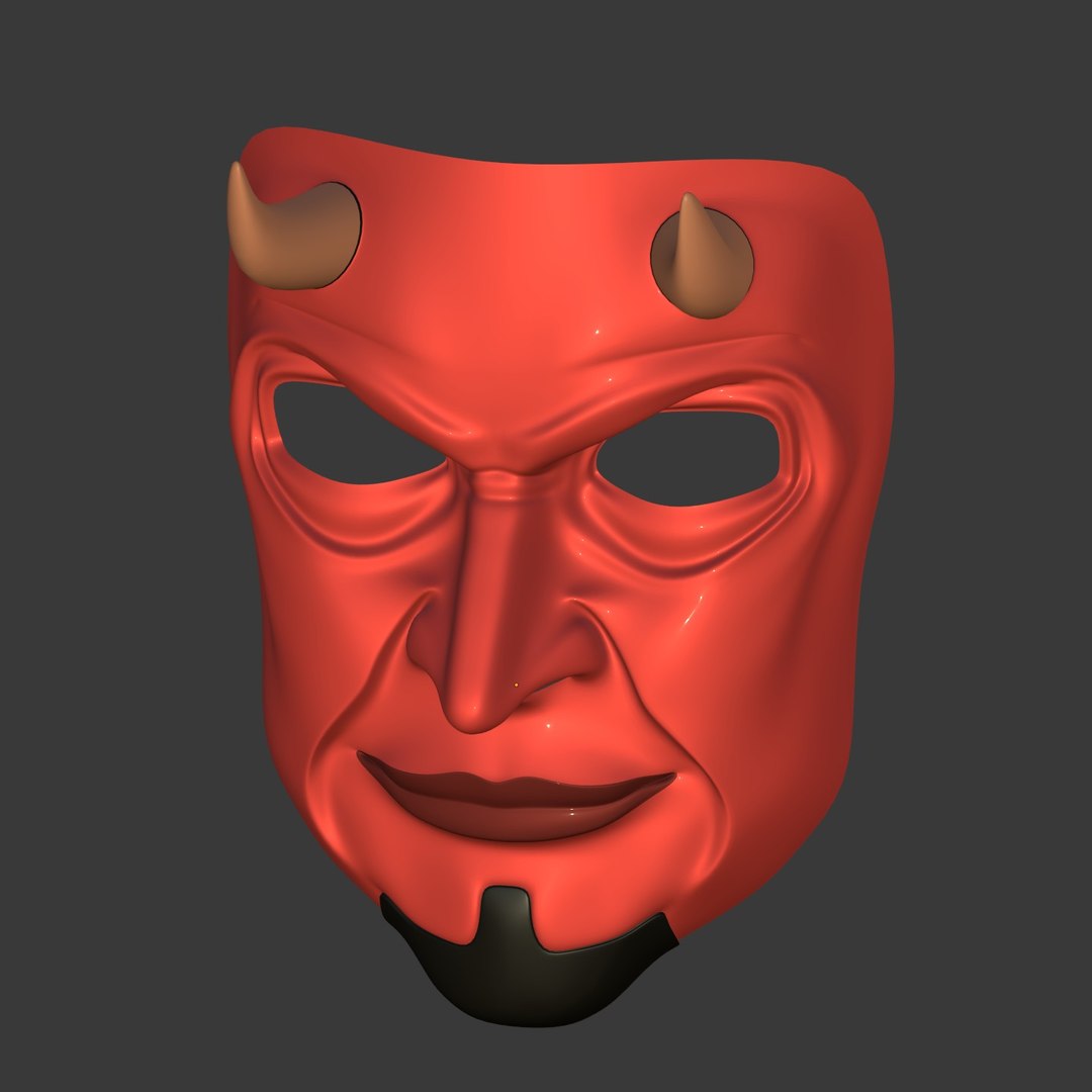 3D Demon Mask - TurboSquid 1640935