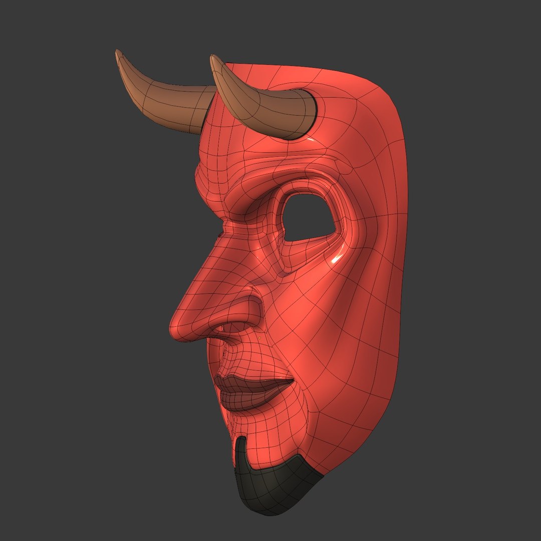 3D Demon Mask - TurboSquid 1640935