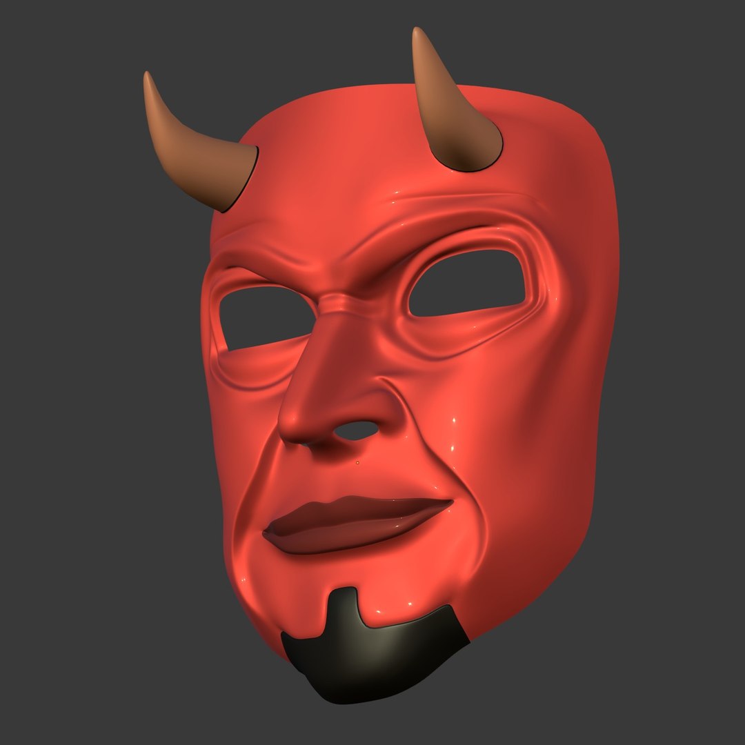 3D Demon Mask - TurboSquid 1640935