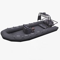 Rigid Inflatable Boat RHIB Low-poly PBR