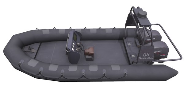modelo 3d Embarcación neumática rígida RHIB Low-poly PBR - TurboSquid ...