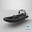 Rigid Inflatable Boat RHIB Low-poly PBR 3D model