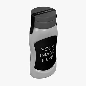 3D Plastic bottle or can with custom textures