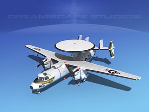 3d model grumman e-2c hawkeye