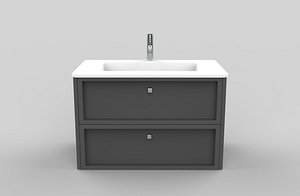 Wall Hung Basin Sink 3D model 3D
