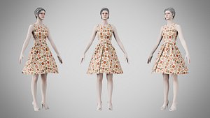 Dress 33 Terracotta Pebble Pattern