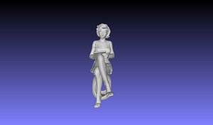 3D woman sitting