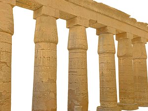 ancient pillar luxor ready 3D model