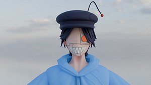 Robot Boy 3D Character Game Ready Rigged Low Poly PBR textured