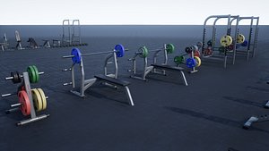 3D model gym props pack 01