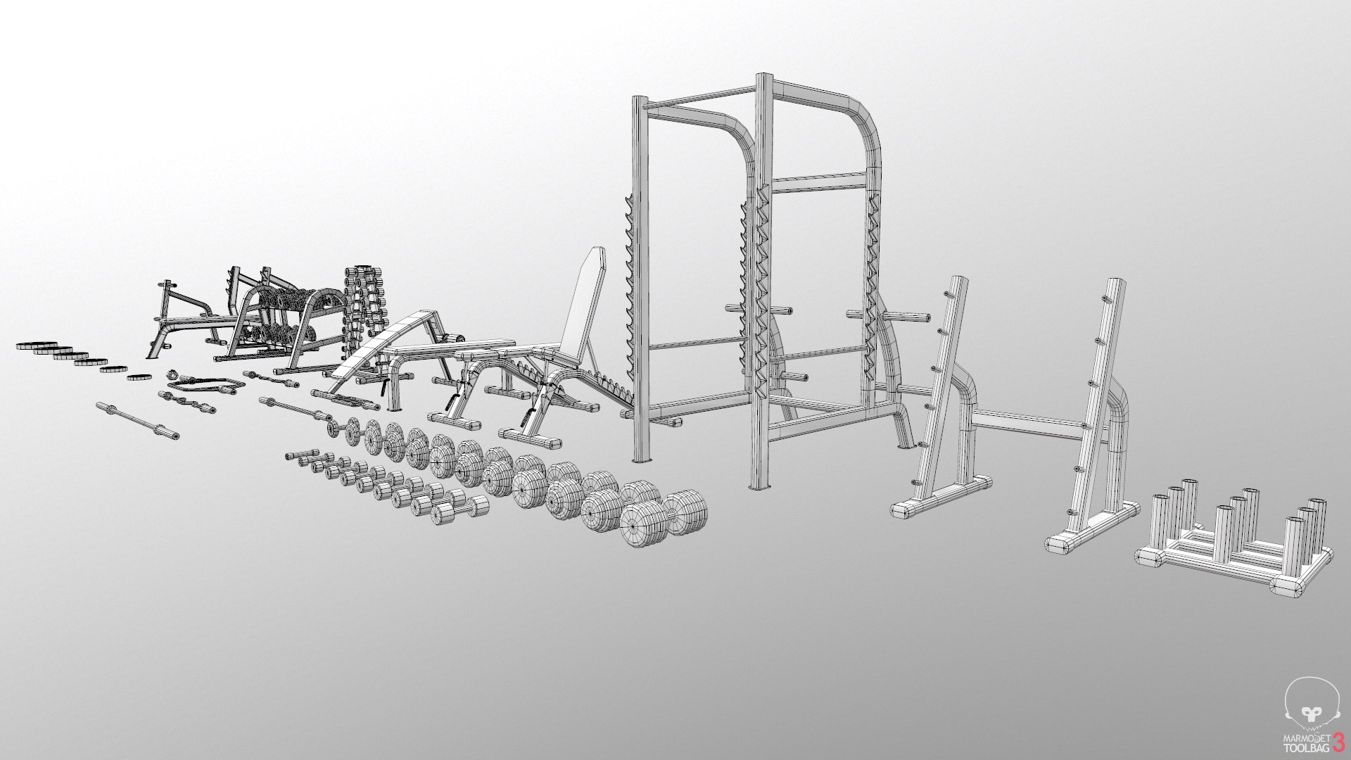 3D model gym props pack 01 https://p.turbosquid.com/ts-thumb/Lf/zJh81n/USDTEZYq/z5/png/1540490649/1920x1080/fit_q87/f104a98d821bc60ee973686a3d6113dad3a6b7da/z5.jpg