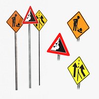 Road Signs Pack - Warning Trio