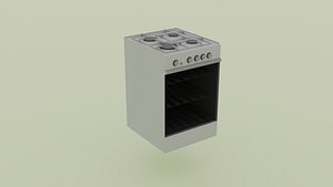 gas cooker 3D model