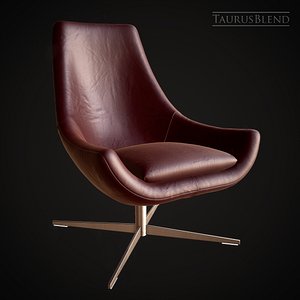 3D leather armchair chair