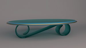 glass oval table atlantis 3d model