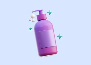 3D Shampoo 3D Icon Illustration model