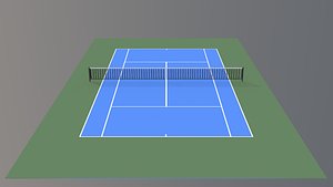tennis hard court v3 3d max