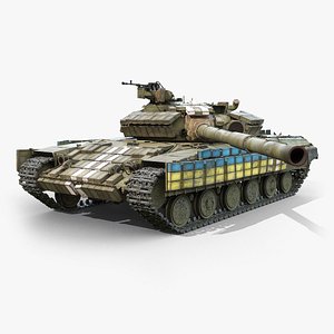 3D T-64BV Tank Game Ready model