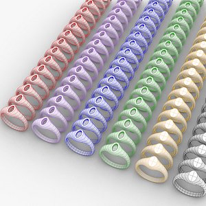 Oval 9X6 mm Signet Rings 174 items 3D model