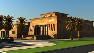 3d model egyptian building landscape