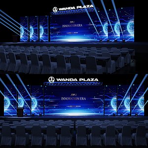 Stage truss meeting hall event T station show concert 3D model