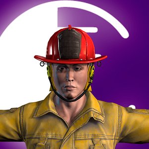 3d Model Man Fireman