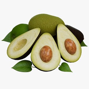 Avocado Low poly 3D model 3D model
