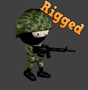 rigged games animation 3d obj