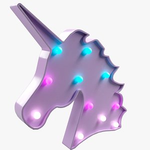 Unicorn-shaped Nightlight 3D