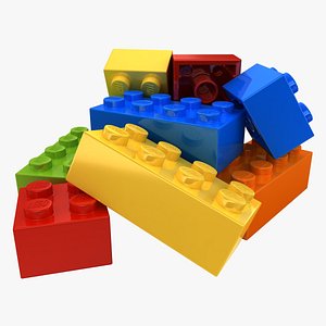 realistic lego bricks pose 3d 3ds