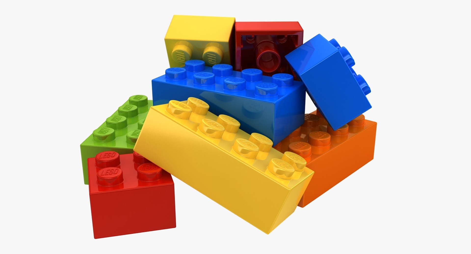 realistic lego bricks pose 3d 3ds