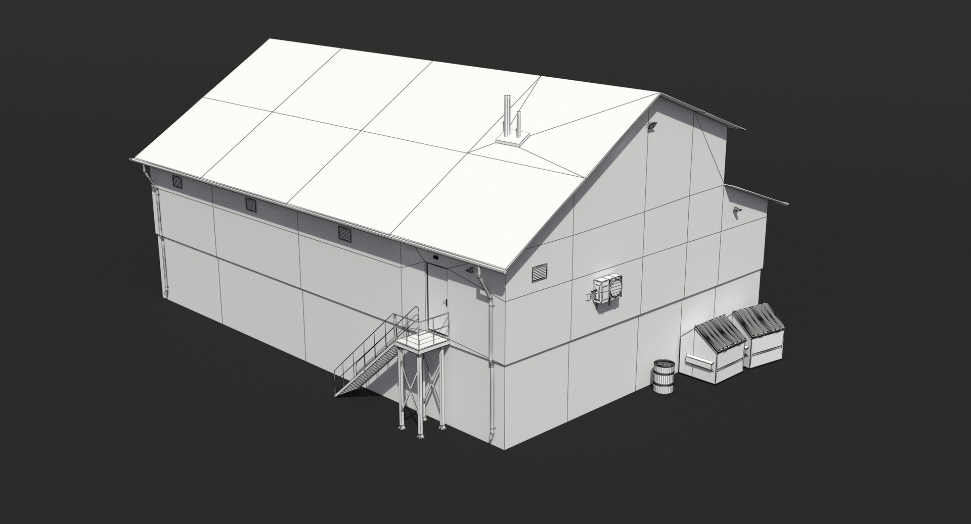 3D Industrial Building 7 model https://p.turbosquid.com/ts-thumb/Lg/sBxhVQ/eh/wire2/jpg/1699643532/1920x1080/fit_q87/4f2310c59bad8b1ee4ba14e01808d24b52138705/wire2.jpg