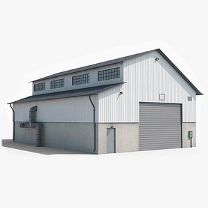 3D Industrial Building 7 model