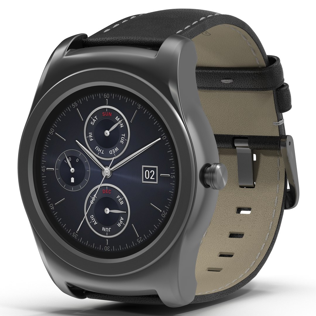 LG Watch Urbane 3 Silver 3D Model 3D model preview
