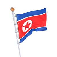 North Korean Flag animated