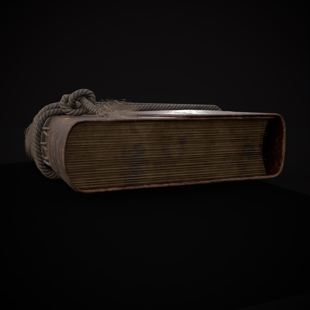 Rope Tied Leather Bound Book model - TurboSquid 2017171